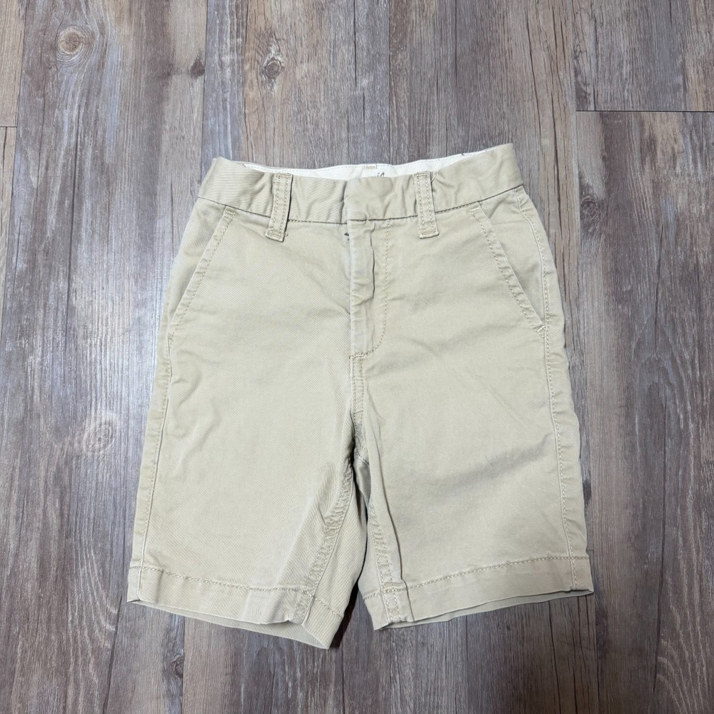 Gap Kids Chino Shorts Boys 6 Khaki Twill Slim Fit 5" Inseam Streetwear Outdoor